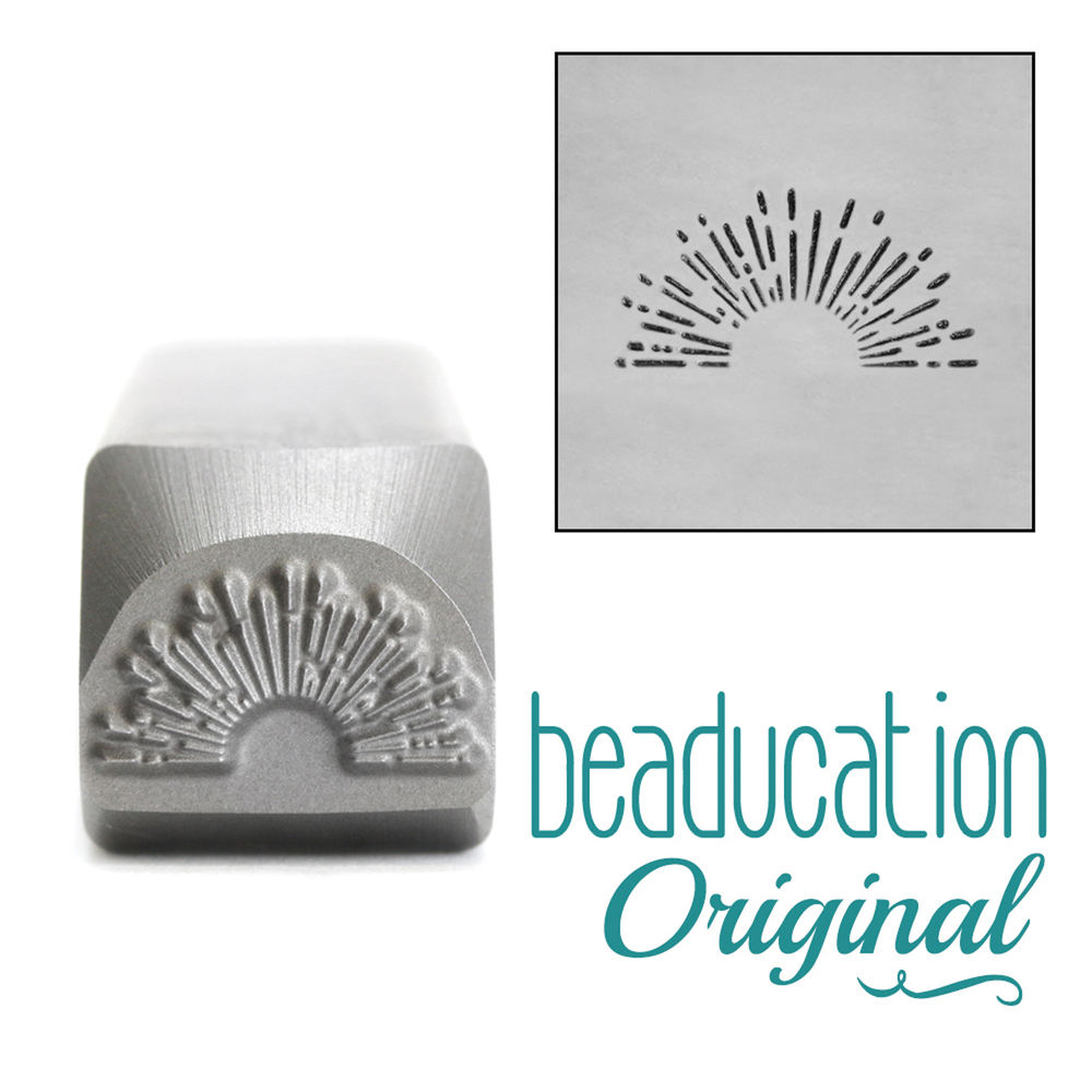 Metal Stamping Tools Vintage Sunrise Metal Design Stamp, 11mm - Beaducation Original